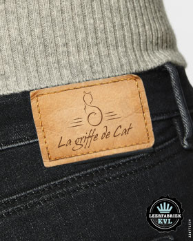 Leder Label Mit Logo